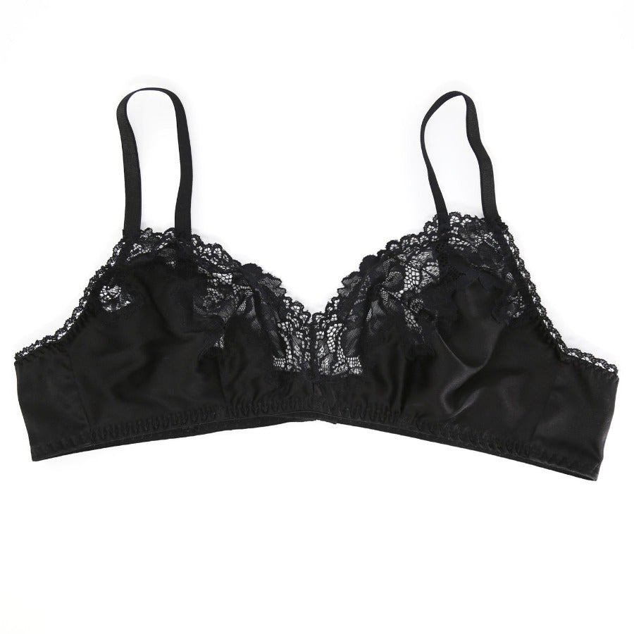 Tonya silk black Lingerie Set