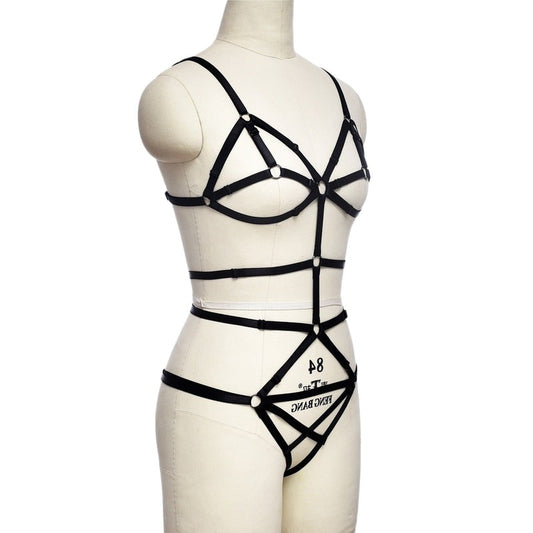 Wholesale Nightclub Style Breasts Chest Harness Lingerie Right View